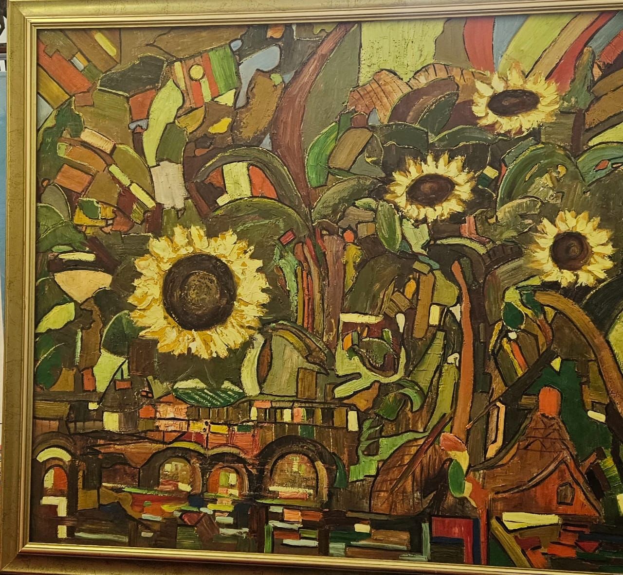 Hugo Myburgh; sunflower time; 122cm x 105cm