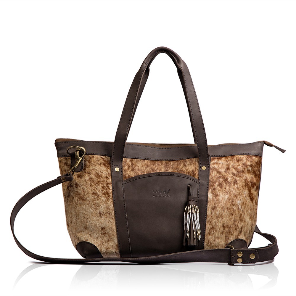 Kittony Leather Handbag With Hair-on
