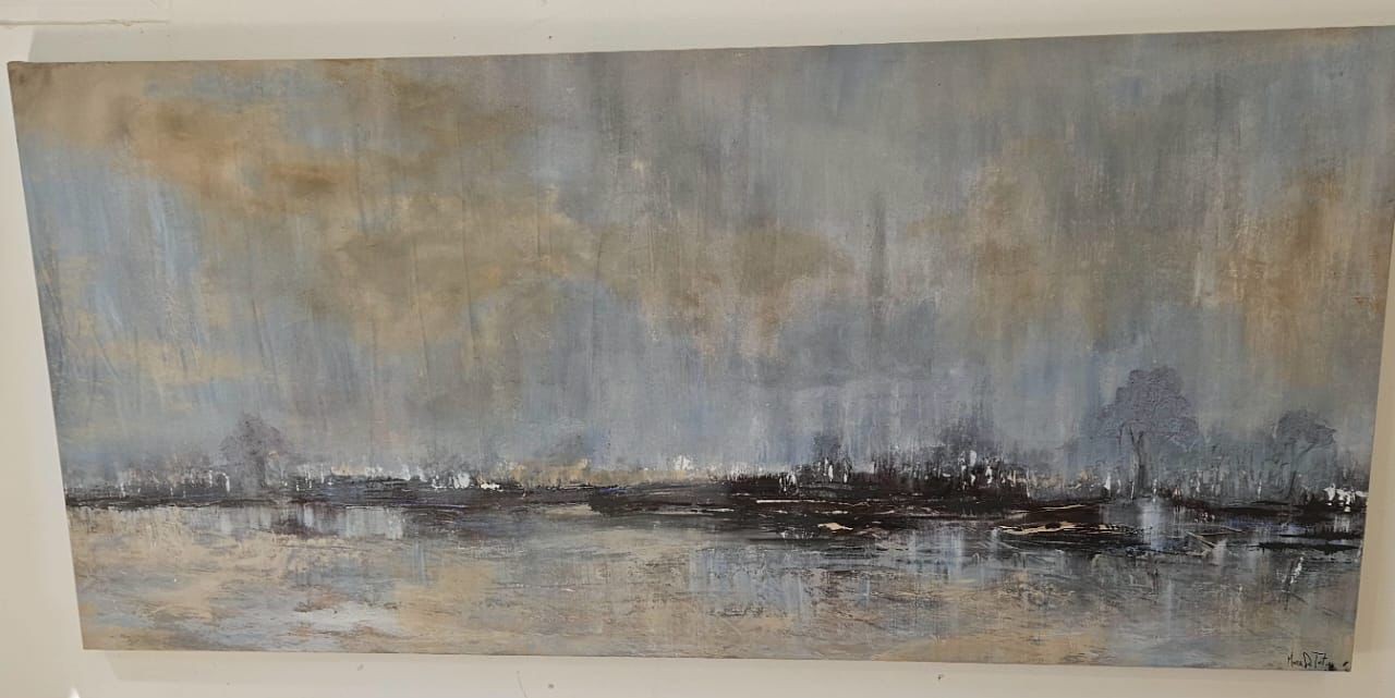 Moira Du Toit; Abstract Landscape; Oil on Canvas; 84cm x 180cm;